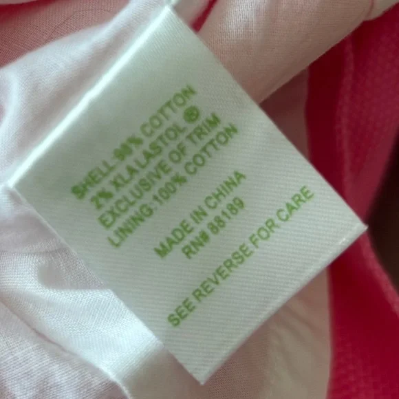 Lilly Pulitzer cotton strapless shift dress with lace detail womens 6 - Picture 7 of 7